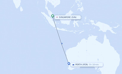 Direct (non-stop) flights from Singapore to Perth - schedules -  FlightsFrom.com